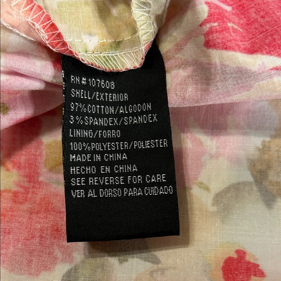 R&K Floral Cotton Sundress with Pink and Yellow Accents Size 18 - Picture 8 of 9